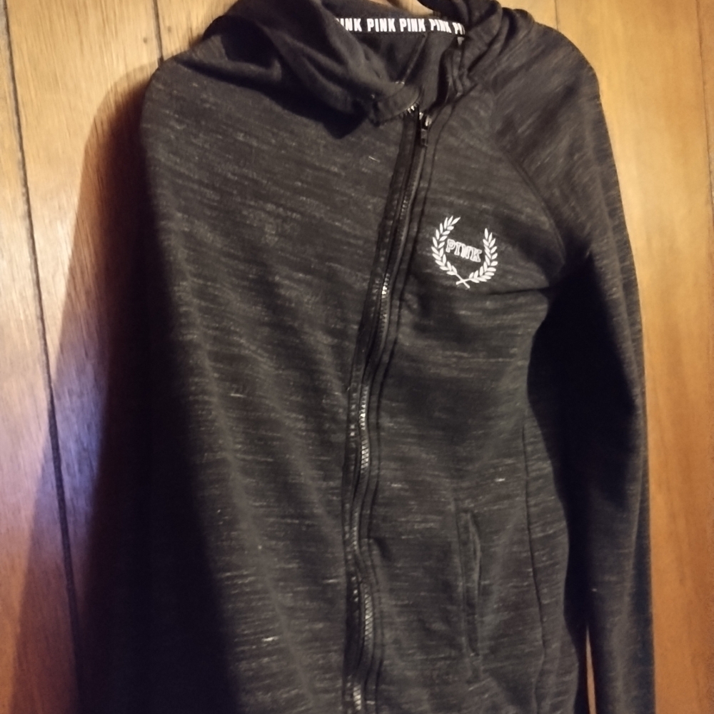 Victoria's Secret Black Hoodie Jacket It Also Can Fit A Medium